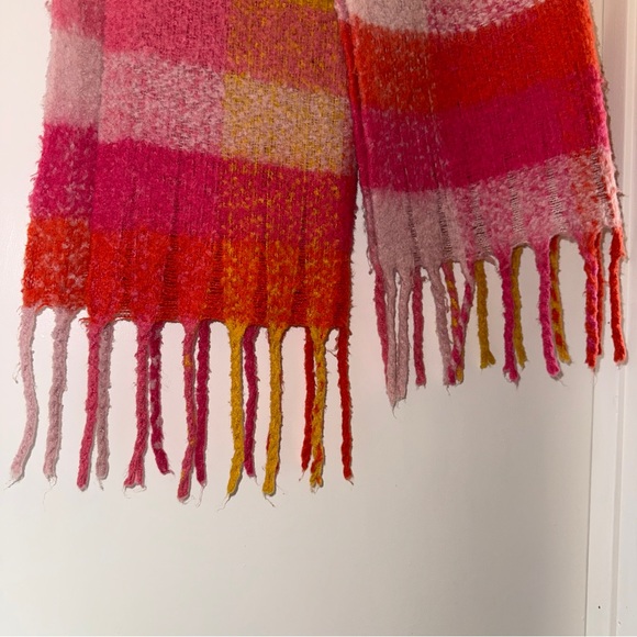 Anthropologie $58 Pink and Orange Scarf - Picture 7 of 10